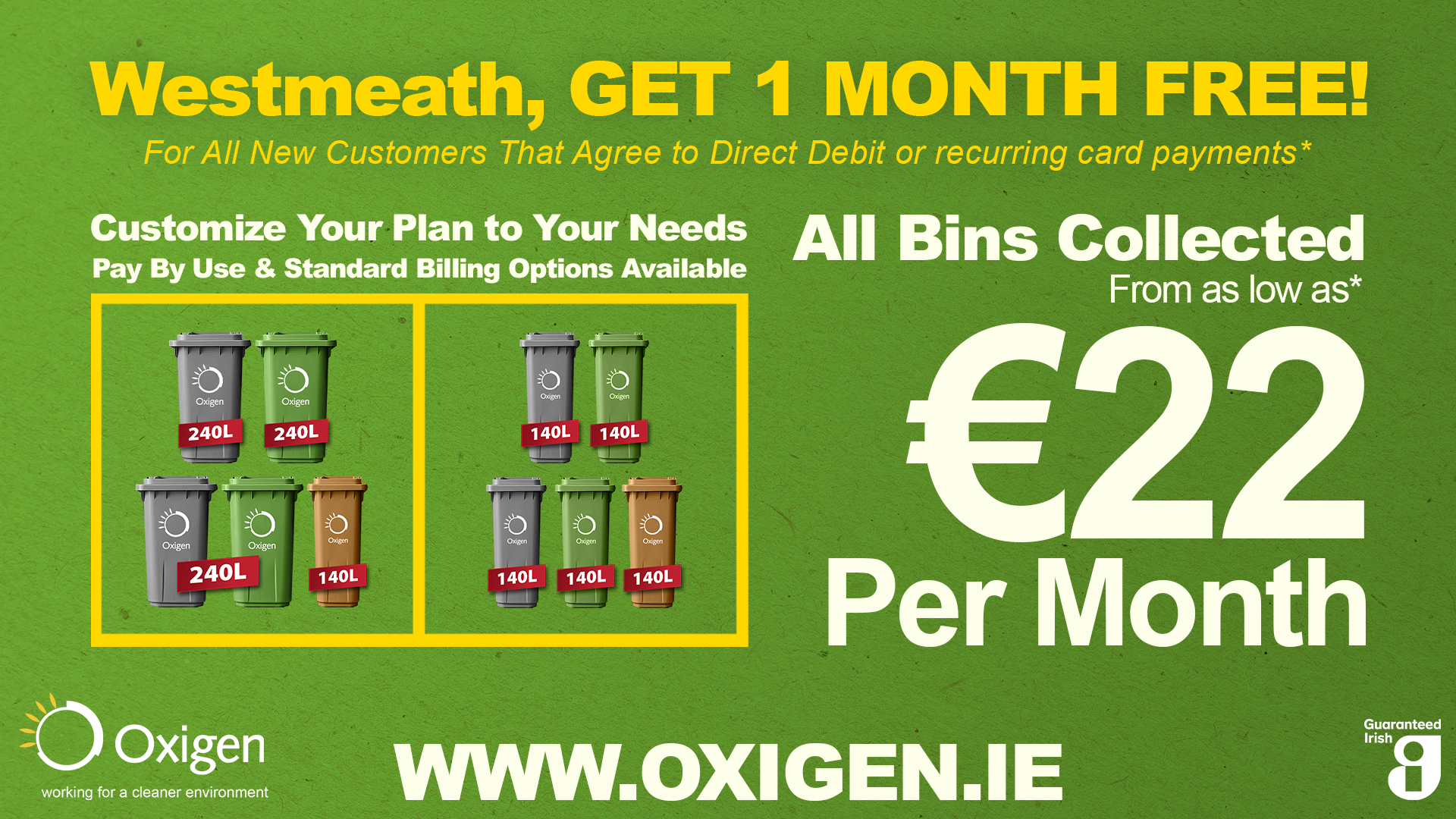 1 month free for new Westmeath customers